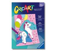 Ravensburger - CreArt: Libro da Colorare, Magici pony, Bambini 5 anni, dipingere con i numeri, giochi educativi e di viaggio