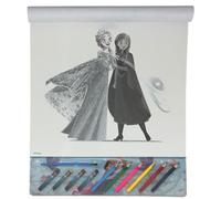 Libro da Colorare Marvel Disney per Bambini Album Maxi 40,5x35 cm con Pastelli Matite Stickers e Fogli Magici Idea Regalo Creativa (Frozen)