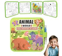 Libro da colorare Montessori Mess 2026, set di scarabocchi cancellabili per bambini, libro riutilizzabile per pittura ad acqua, libro a colori senza disordine, solo acqua per rivelare i colori, 20 ml