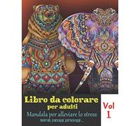 Libro da colorare per adulti Mandala per alleviare lo stress Animali, paesaggi, personaggi vol1: 160/5000 La mano decorata disegna con motivi ... grandi dimensioni, buona qualità, eccellente