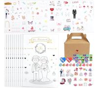 Libro da Colorare per Bambini Matrimonio,Libro da Colorare per Bambini 10 Pezzi Libricini per Attività di Matrimonio Regalo per Gli Ospiti di Nozze per la Festa Matrimonio Bomboniere