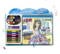 Libro da colorare per trucchi, libro da colorare con principesse di carta, set artistico per bambini, per compleanno