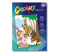 Ravensburger - CreArt: Libro da Colorare, Teneri Cavalli, Bambini 5 anni, Dipingere con i Numeri, Giochi Educativi e di Viaggio