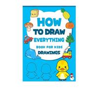 Libro da disegno per bambini, portatile, passo dopo passo, con 32 pagine, libro educativo per disegno artistico per bambini, libro da colorare per principianti