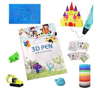 Libro da disegno per stampa 3D, set di accessori per penna 3D (40 modelli), filapen 3D da 1,75 mm, filamento PLA 10 colori, 5 m, per stampante 3D(niente penna)
