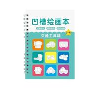 Libro da disegno scanalato per bambini Modelli di pittura ripetibili Magie pratiche Copybook per asilo 3-8 età Libro da disegno scanalato per bambini Magie Copybook Modelli di pittura ripetibili