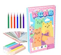 Libro da grattare per bambini - Kit di arte arcobaleno da 35 pezzi libro da grattare per bambini | Kit di pittura per quaderno da grattare per bambini, 20 x 13 x 2,6 cm, quaderno da grattare per