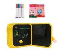 Libro da scarabocchi riutilizzabile - Blocco Magico Riscrivibile,Quaderno da Disegno con 12 Pennarelli,Adatto per Bambini, Attività, Viaggio, Scuola, Aula e Gioco