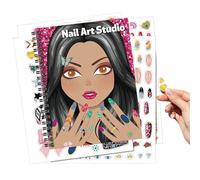 Libro De Actividades Con Pegatinas - Libro De Pegatinas Para Diseño De Uñas | 1 Pieza, Libros De Actividads De Pegatins | Juego De Colorear Para Casa Viaje Guardería Adultos - 16.5x 21.5 Cm