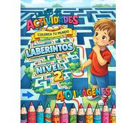 Libro de actividades. Laberintos: Nivel 2. 40 imagenes.