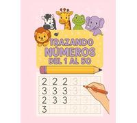 Libro de actividades matemáticas Trazando números del 1 al 50: Divertidas actividades de matemáticas, lectura y escritura para preescolar y jardín de infancia