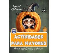 Libro de Actividades para Mayores | Más de 160 Ejercicios de Memoria Especial Halloween | Alzheimer, Demencia
