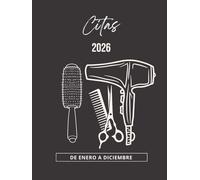 Libro de Citas 2026: Agenda para peluquería y estilistas, día por página con fechas y horas, 4 Empleados (Intervalo de 30 Minutos) | 12 meses,de 7:00 a 22:30 y Calendario de Mes Corriente A4