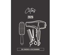 Libro de Citas 2026: Agenda para peluquería y estilistas, día por página con fechas y horas, 4 Empleados (Intervalo de 30 Minutos) | 12 meses,de 7:00 a 22:30 y Calendario de Mes Corriente A4