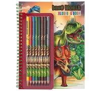 Depesche - Libro da colorare Dino World - con set da 8 matite piccole