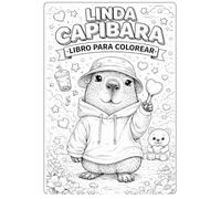 Libro de Colorear Capibaras: Estilo Pop Star y Kawaii: 27 páginas con divertidos carpinchos para fans de la música pop, diseños fáciles en blanco y negro para niños y jóvenes