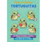 Libro de Colorear de Tortugas para Niños: 50 Adorables Ilustraciones de Tortugas para Colorear | Actividades Creativas para Niños de 3 a 6 Años: Libro ... Kawaii de Tortugas Marinas y Terrestres.