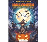 Libro de Colorear Halloween para Jóvenes y Adultos: Anime mágico y fantasía encantadora para relajarte coloreando