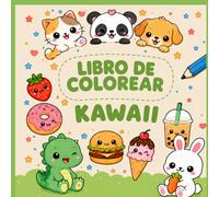Libro de Colorear Kawaii de Animales y de Comida