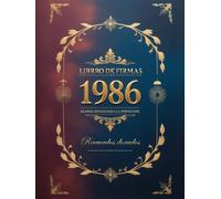 Libro de Firmas 40 Años - Recuerdos Dorados de una Vida Extraordinaria - Edición Vintage (21 x 28 cm, Tapa Dura)
