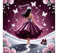 Libro de Firmas para Quinceañera: Mis Quince Años en Estilo Plata y Burdeos - Guest Book: 120 páginas blancas/ 21x21cm