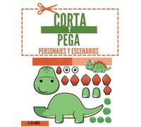 Libro de Recortar y Pegar: 104 Diseños de Animales, Vehículos y Objetos para Niños de 6 a 10 Años