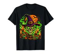 Libro degli incantesimi di Zucca Teschio Strega Gotico Halloween Maglietta