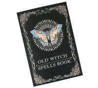 Libro degli incantesimi, taccuino del diario vintage - Libro di carta antico con incantesimi reali - Forniture per le streghe, arredamento di Halloween, libreria di scena del diario vintage per uomini