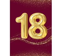 Libro degli Ospiti 18 Anni Copertina Rigida Rosso Amaranto e Oro - Guestbook Elegante per Festa Diciottesimo, 100 Pagine Carta Color Crema per Firme, Messaggi Speciali e Fotografie