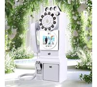 Libro degli ospiti audio da 32 GB, telefono per matrimonio, registrazione HD di messaggi video personalizzati, libro dei messaggi, conserva le tue occasioni speciali per una varietà di feste(White)