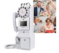 Libro degli ospiti audio video, libro di messaggi telefonici retrò, con registrazione delle lenti, per impegni/anniversari/laurea, registra le tue occasioni speciali,White