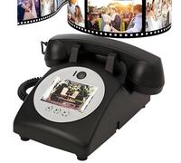Libro degli ospiti creativo con video e audio, libro degli ospiti per telefono da matrimonio vintage HD 32G 1080P, conserva le tue occasioni speciali per matrimoni, compleanni, baby shower(Black)
