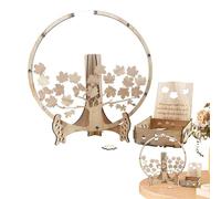 Libro degli ospiti del matrimonio Maple Leaf - Elegante set di libri per gli ospiti in legno | Box di memoria trasparente Drop box decorazione romantica per la celebrazione del matrimonio sposa e fest