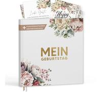 Libro degli ospiti del mio compleanno con etichette per vino, libro dei ricordi, look vintage, regalo per famiglia e amici, da compilare senza domande, copertina rigida, 72 pagine (mio compleanno/PR