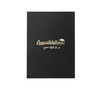 Libro degli ospiti di laurea 2026 per celebrazione | Album con copertina rigida in oro nero con pagine eleganti, registro dei ricordi per firme e organizzatore dei ricordi per eventi da presentare a