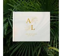 Libro Degli Ospiti Di Matrimonio Personalizzato, Segnalibro Personalizzato Con Nastro E Disegni In Lamina, Libro Degli Ospiti Di Matrimonio Minimalista E Scritto 11,7x 8,2 Pollici E 50 Fogli