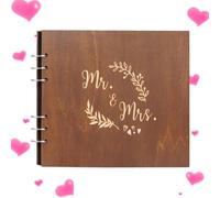 Libro degli ospiti di nozze | Rilegatura In Legno Copertina Libro Di Registrazione Ospiti | Registrazione Per Il Ricevimento Di Nozze | per Anniversari Compleanno Addio al nubilato Ev