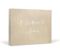 Libro degli ospiti matrimonio - Guest Book Personalizzato - Libro Dediche Matrimonio con Copertina in Ecocover 100 pagine (Ecocover nature, 30x25 100 pagine)