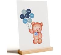 Libro degli ospiti per baby shower e battesimo [rosa/blu] - Libro degli ospiti per bambino e ragazza, baby shower da compilare, regali creativi e souvenir per battesimo e compleanno