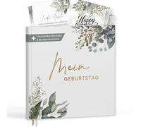 Libro degli ospiti per compleanno con etichette per bottiglie, libro dei ricordi da compilare senza domande, regalo per amici e parenti, 72 pagine Copertina rigida (libro degli ospiti per compleanno