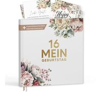 Libro degli ospiti per compleanno con etichette per vino, libro dei ricordi effetto eucalipto, regalo per famiglia e amici da compilare senza domande, copertina rigida bianca, 72 pagine (16°
