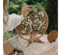 Libro degli ospiti per matrimonio personalizzabile, alternativa all'albero genealogico, libro degli ospiti con foglie d'albero, cartelli per ricevimenti di nozze, decorazione rustica per matrimoni e