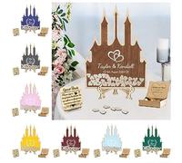 Libro degli ospiti per matrimonio personalizzato castello delle meraviglie alternativo in legno per addio al nubilato libro degli ospiti per feste di quinceanera libro degli ospiti commemorativo per