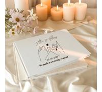 Libro degli ospiti per matrimonio personalizzato, nomi della coppia e data personalizzabili, include pagine per firme e pagine ricordo per foto, elegante copertina bianca, adatto per matrimonio, anniv