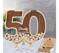 Libro Degli Ospiti Personalizzato Per Il 50 Compleanno Testo Del Nome Libro Degli Ospiti Creativo Per Il Compleanno Festa Di Compleanno 50 Anni Compleanno Donna Uomo (stile 5)