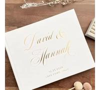Libro Degli Ospiti Personalizzato Per Matrimoni All'aperto, Scrittura Personalizzata In Formato A4, Con Design Delicato In Lamina D'alluminio, 40 Fogli(Rose Gold)
