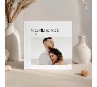 Libro degli ospiti personalizzato per matrimonio, libro delle firme per fidanzamento, libro degli ospiti per matrimonio minimalista, regalo per anniversario di matrimonio, album fotografico rilegato, 