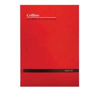Libro dei conti Collins Debden serie A24 di qualità premium, copertina rossa mor