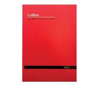Libro dei conti Collins Debden serie A24 di qualità premium, copertina rossa mor