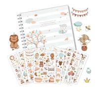 Libro dei record di crescita,Libro dei record di crescita - Libro di pietre miliari Libro di souvenir per il primo anno - Diario di eventi Scrapbook, forniture semplici e senza tempo